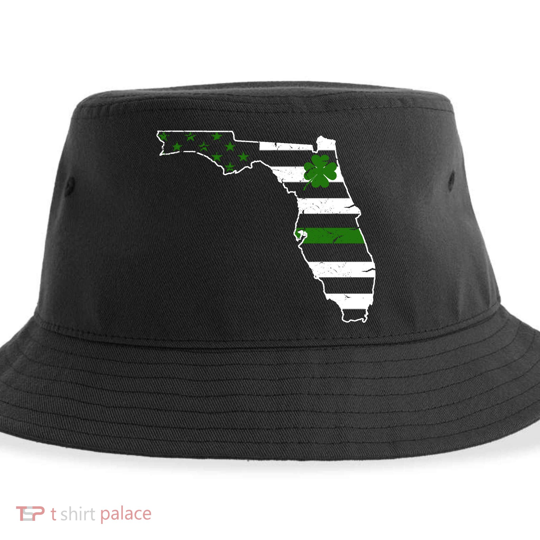 Irish Florida State Flag American Map Sustainable Bucket Hat