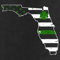 Irish Florida State Flag American Map Adult Drive Performance Visor