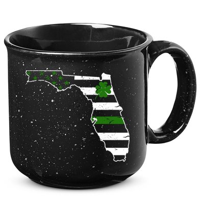 Irish Florida State Flag American Map 15oz Campfire Ceramic Mug