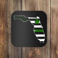 Irish Florida State Flag American Map Coaster