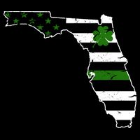 Irish Florida State Flag American Map Drawstring Bag