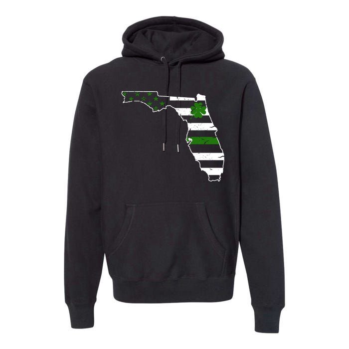 Irish Florida State Flag American Map Premium Hoodie