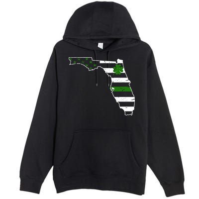 Irish Florida State Flag American Map Premium Pullover Hoodie