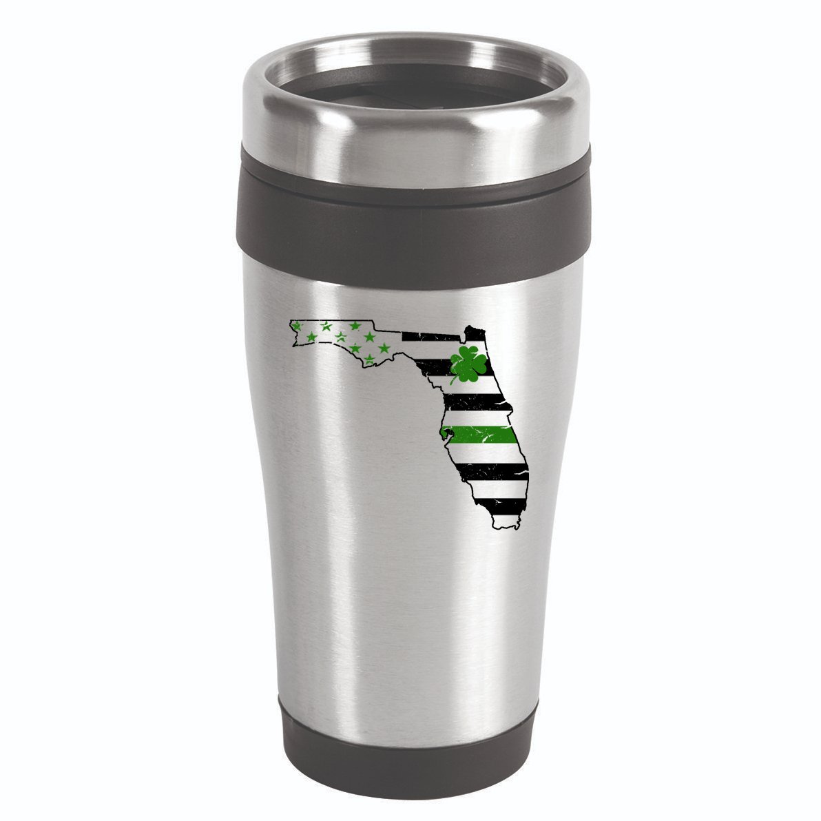 Irish Florida State Flag American Map 16oz Travel Tumbler
