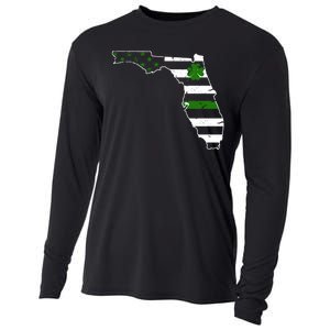 Irish Florida State Flag American Map Cooling Performance Long Sleeve Crew