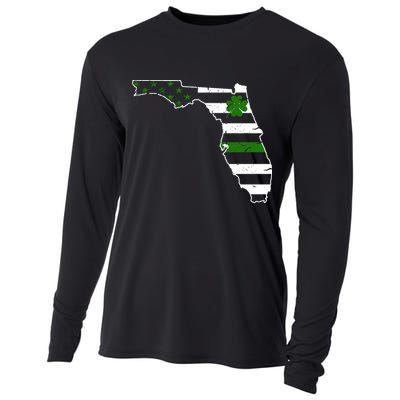 Irish Florida State Flag American Map Cooling Performance Long Sleeve Crew