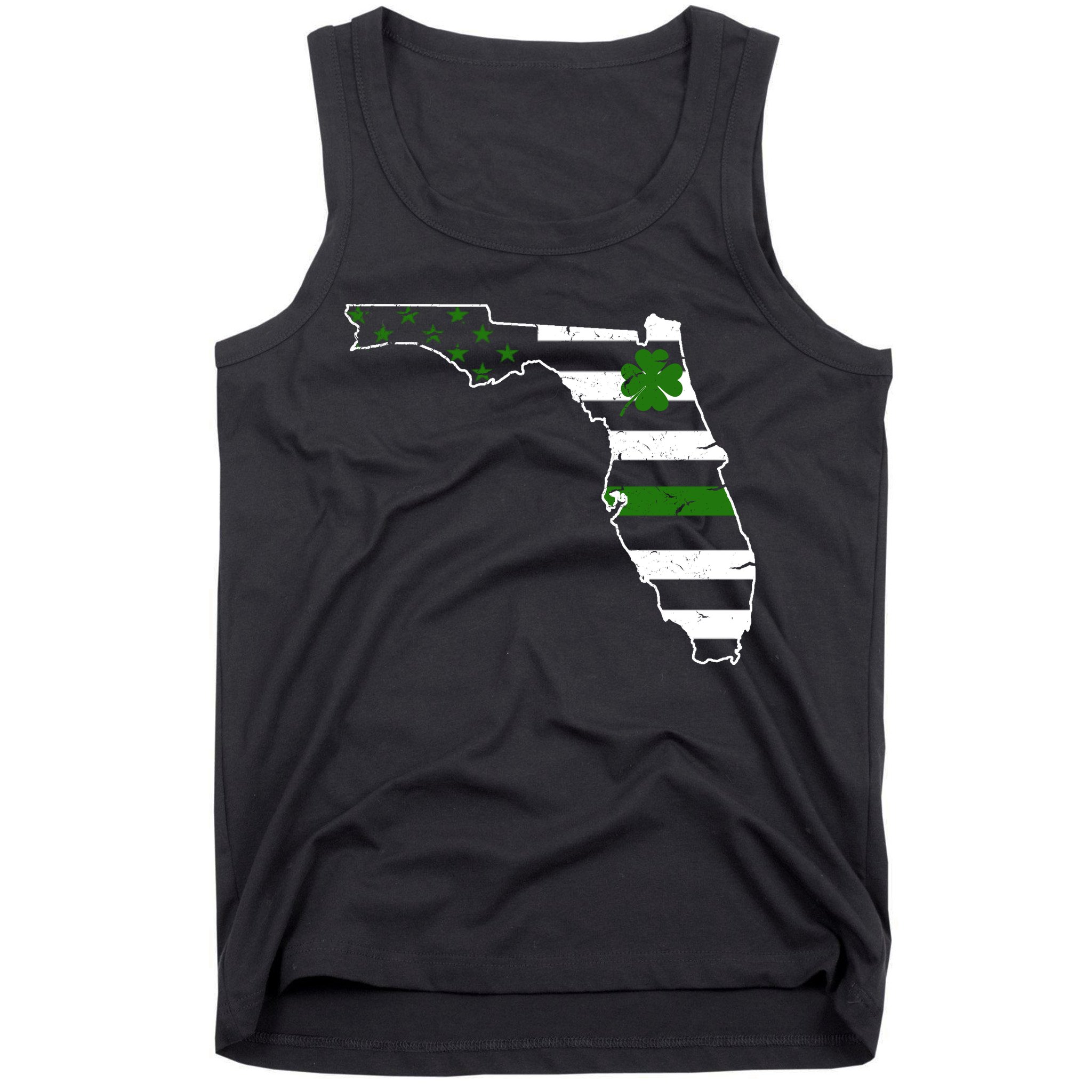 Irish Florida State Flag American Map Tank Top