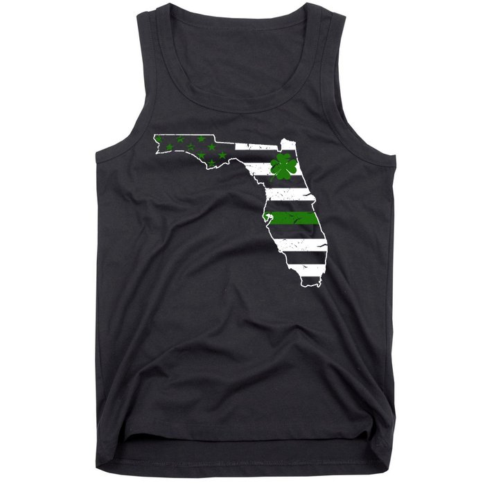 Irish Florida State Flag American Map Tank Top