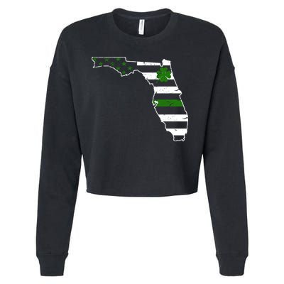 Irish Florida State Flag American Map Cropped Pullover Crew