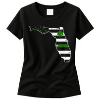 Irish Florida State Flag American Map Womens T-Shirt