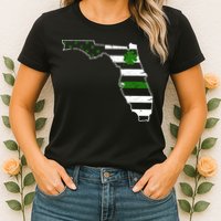 Irish Florida State Flag American Map Womens T-Shirt