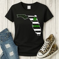 Irish Florida State Flag American Map Womens T-Shirt