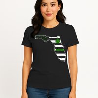 Irish Florida State Flag American Map Womens T-Shirt