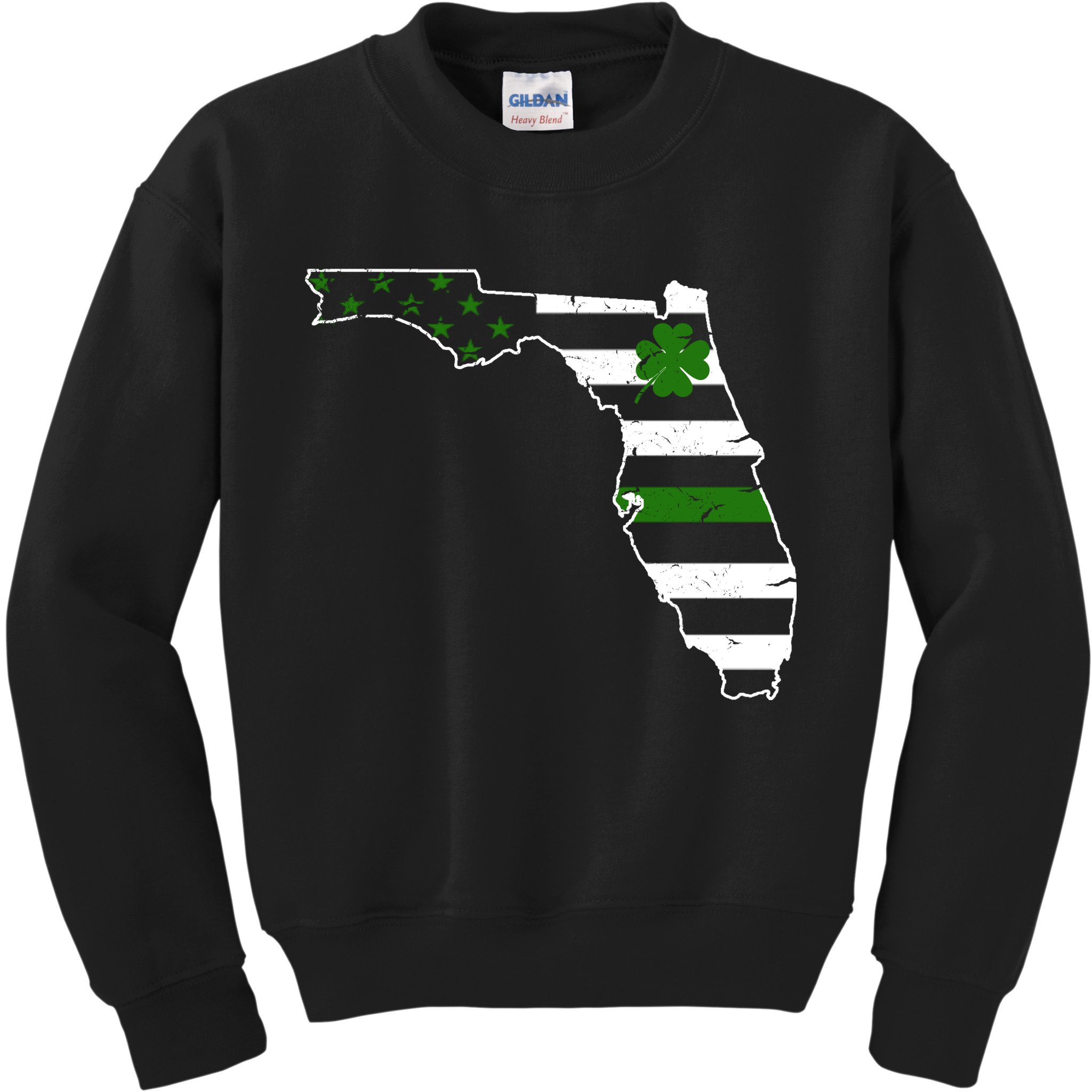 Irish Florida State Flag American Map Kids Sweatshirt