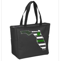 Irish Florida State Flag American Map Zip Tote Bag