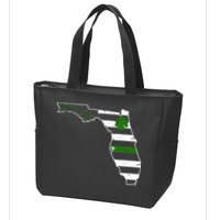 Irish Florida State Flag American Map Zip Tote Bag