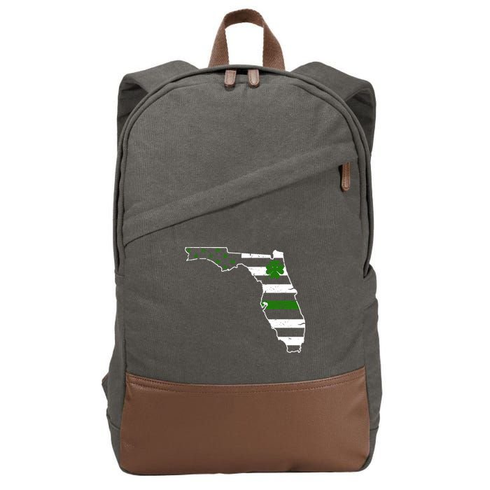 Irish Florida State Flag American Map Cotton Canvas Backpack
