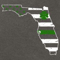 Irish Florida State Flag American Map Cotton Canvas Backpack