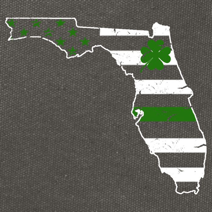 Irish Florida State Flag American Map Cotton Canvas Backpack