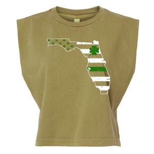 Irish Florida State Flag American Map Garment-Dyed Women's Muscle Tee