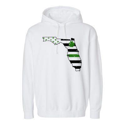 Irish Florida State Flag American Map Garment-Dyed Fleece Hoodie