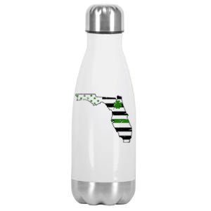 Irish Florida State Flag American Map Stainless Steel Insulated Water Bottle