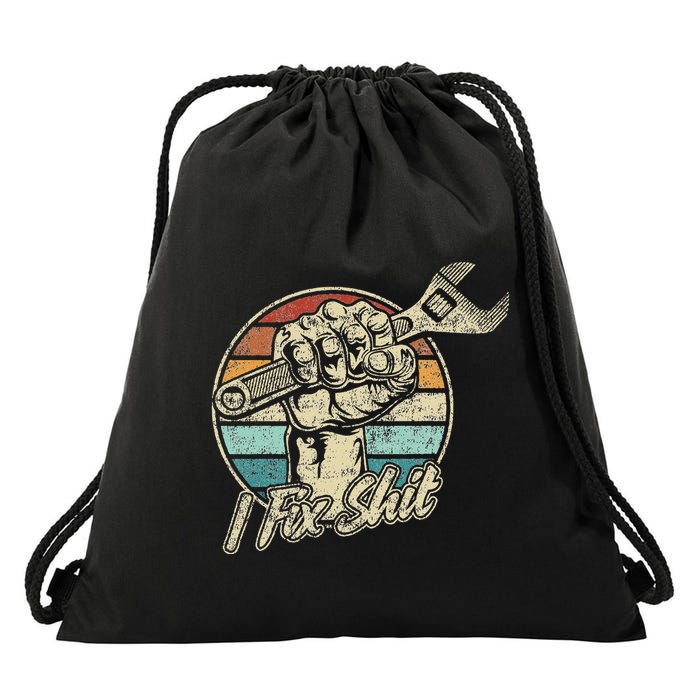 I Fix Shit Handyman Dad Father Fixer Drawstring Bag