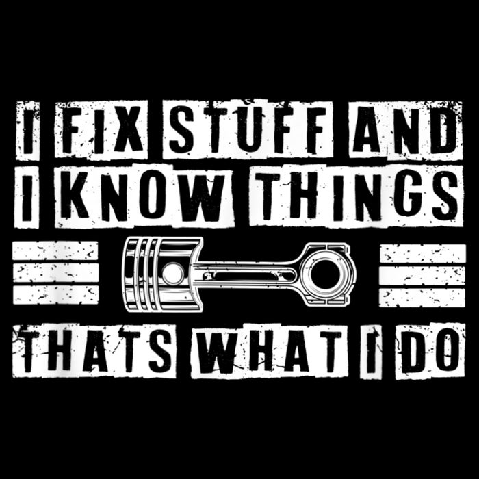 I Fix Stuff And I Know Things Mechanic Repair Shop Car Drawstring Bag