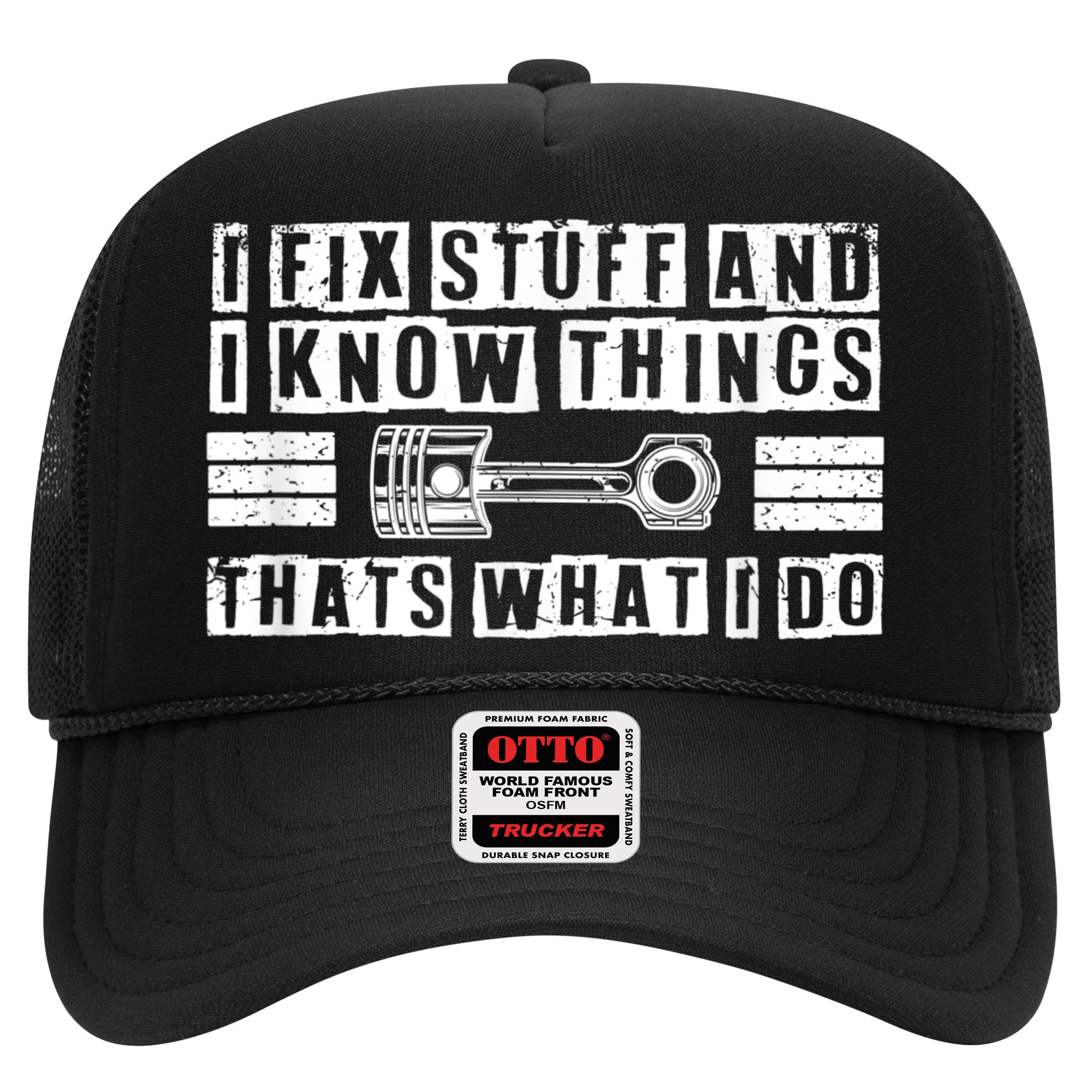 I Fix Stuff And I Know Things Mechanic Repair Shop Car Hat