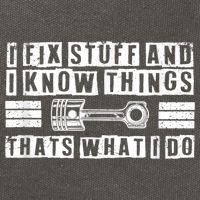 I Fix Stuff And I Know Things Mechanic Repair Shop Car Cotton Canvas Backpack