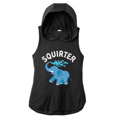 Inappropriate Funny Squirter Embarrassing Ladies PosiCharge Tri-Blend Wicking Draft Hoodie Tank