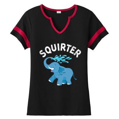 Inappropriate Funny Squirter Embarrassing Ladies Halftime Notch Neck Tee