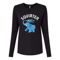 Inappropriate Funny Squirter Embarrassing Womens Cotton Relaxed Long Sleeve T-Shirt