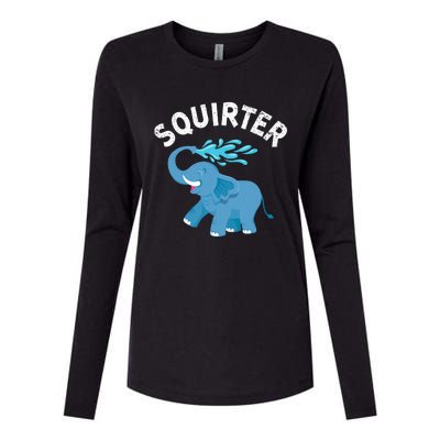 Inappropriate Funny Squirter Embarrassing Womens Cotton Relaxed Long Sleeve T-Shirt