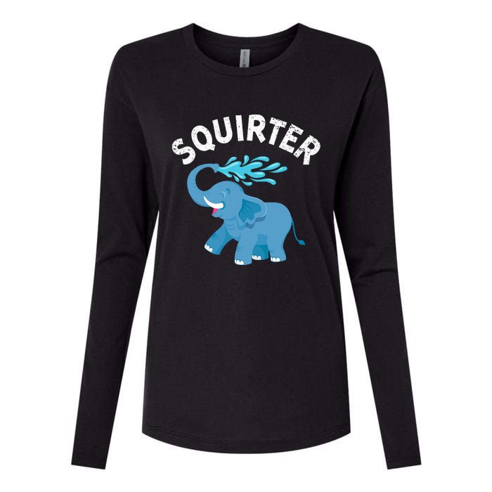 Inappropriate Funny Squirter Embarrassing Womens Cotton Relaxed Long Sleeve T-Shirt