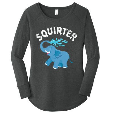 Inappropriate Funny Squirter Embarrassing Women's Perfect Tri Tunic Long Sleeve Shirt