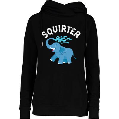 Inappropriate Funny Squirter Embarrassing Womens Funnel Neck Pullover Hood