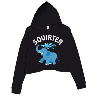 Inappropriate Funny Squirter Embarrassing Crop Fleece Hoodie