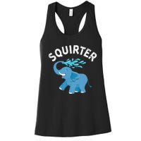 Inappropriate Funny Squirter Embarrassing Women's Racerback Tank