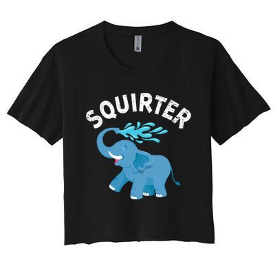 Inappropriate Funny Squirter Embarrassing Women's Crop Top Tee