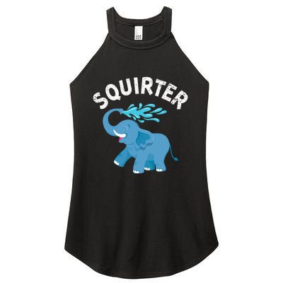 Inappropriate Funny Squirter Embarrassing Women’s Perfect Tri Rocker Tank