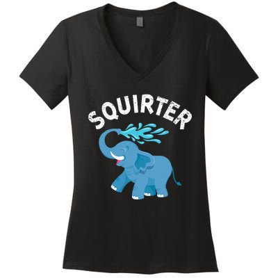 Inappropriate Funny Squirter Embarrassing Women's V-Neck T-Shirt