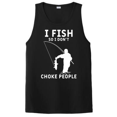 I Fish So I Don't Choke People Women Funny Fishing PosiCharge Competitor Tank