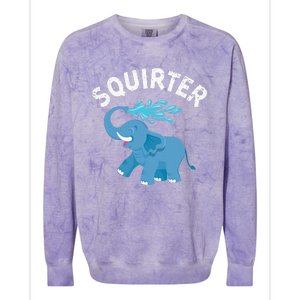 Inappropriate Funny Squirter Embarrassing Colorblast Crewneck Sweatshirt