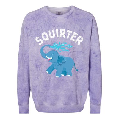 Inappropriate Funny Squirter Embarrassing Colorblast Crewneck Sweatshirt
