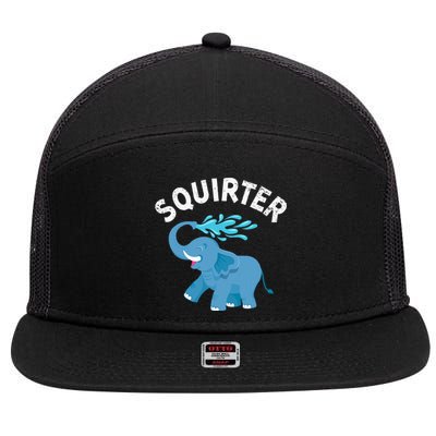 Inappropriate Funny Squirter Embarrassing 7 Panel Mesh Trucker Snapback Hat