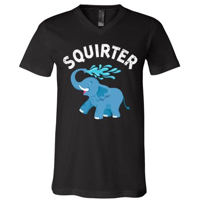 Inappropriate Funny Squirter Embarrassing V-Neck T-Shirt