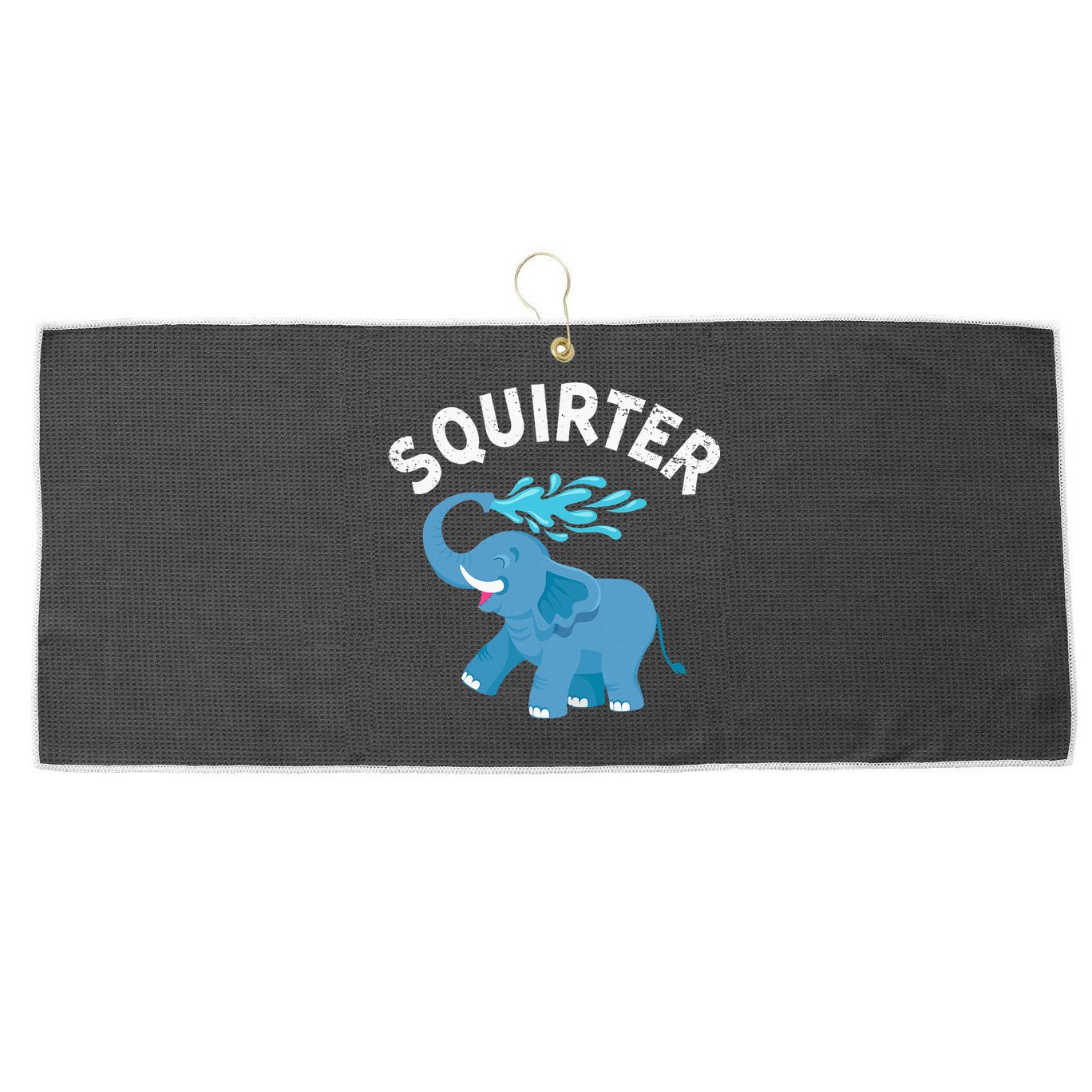 Inappropriate Funny Squirter Embarrassing Large Microfiber Waffle Golf Towel