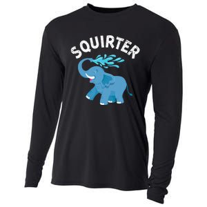 Inappropriate Funny Squirter Embarrassing Cooling Performance Long Sleeve Crew