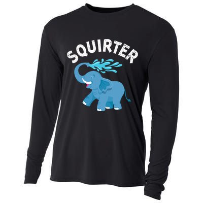 Inappropriate Funny Squirter Embarrassing Cooling Performance Long Sleeve Crew